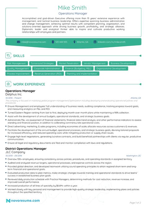 Operations Manager Resume Examples & Guide for 2024.